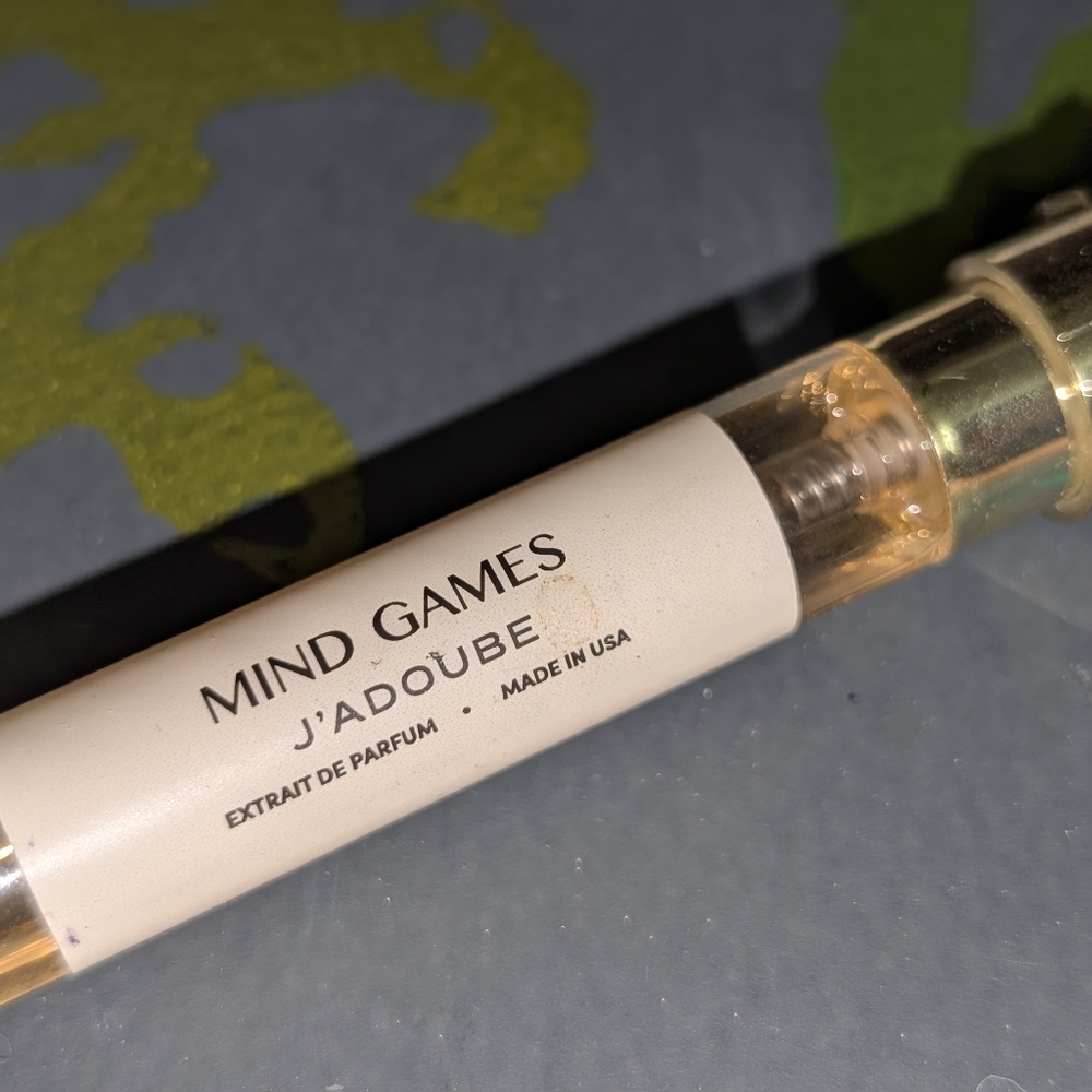 Mind games J'adoube EDP unisex PARFUM fragrance .27 oz spray vial,≈60% full